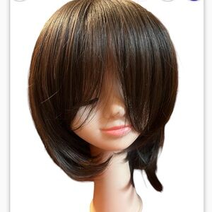 Anne Emma Woman straight brown wig Synthetic Full Cap Wig